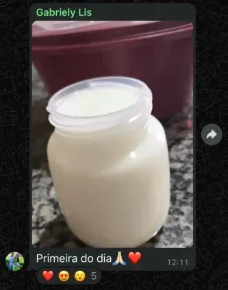 Print de aluna: primeira extração do dia