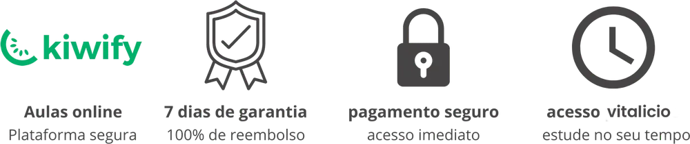 Kiwify: aulas online, 7 dias de garantia, pagamento seguro, acesso vitalício